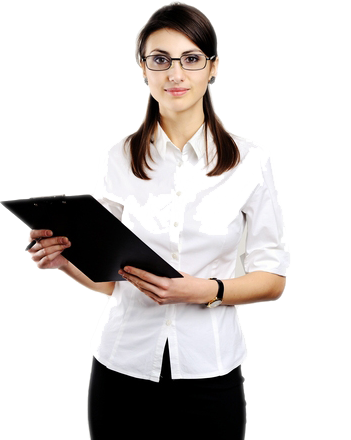 woman with clipboard